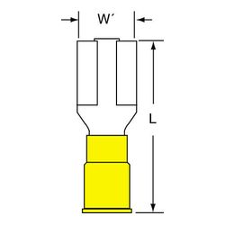 3M MVU10-375DFK Scotchlok Female Disconnect Vinyl Insulated Butted Seam  - Micro Parts & Supplies, Inc.