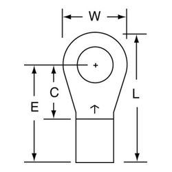 3M M8-14R/SK Scotchlok Ring Tongue Non-Insulated Brazed Seam  - Micro Parts & Supplies, Inc.