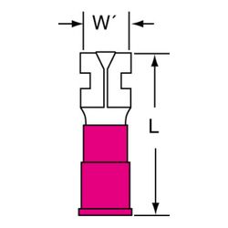 3M MVU18-187DFK Scotchlok Female Disconnect Vinyl Insulated Butted Seam  - Micro Parts & Supplies, Inc.