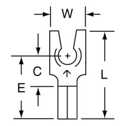 3M M18-6FLK Scotchlok Locking Fork Non-Insulated Brazed Seam  - Micro Parts & Supplies, Inc.