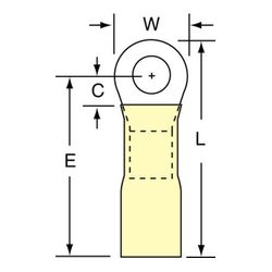 3M MH10-10RK Scotchlok Ring Tongue Heat Shrink Brazed Seam  - Micro Parts & Supplies, Inc.