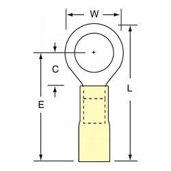 3M MH10-38RK Scotchlok Ring Tongue Heat Shrink Brazed Seam  - Micro Parts & Supplies, Inc.