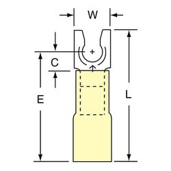 3M MH10-8FLK Scotchlok Locking Fork Heat Shrink Brazed Seam  - Micro Parts & Supplies, Inc.