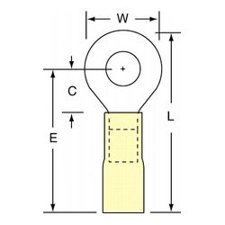 3M MH10-14RK Scotchlok Ring Tongue Heat Shrink Brazed Seam  - Micro Parts & Supplies, Inc.