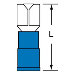 3M MVI14-187DFK Scotchlok Female Disconnect Vinyl Insulated Butted Seam w/Interlocking Barrel  - Micro Parts & Supplies, Inc.