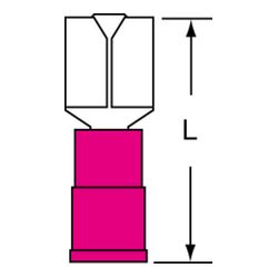 3M MVI18-250DFK Scotchlok Female Disconnect Vinyl Insulated Butted Seam w/Interlocking Barrel  - Micro Parts & Supplies, Inc.