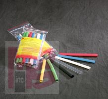 3M FP301-3/32-6"-Assorted-10-35 Pc Pks Heat Shrink Tubing Assortment Pack PN 36618 3/32 in 5 each of 7 colors - Micro Parts & Supplies, Inc.