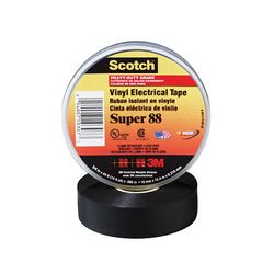 3M 88-SUPER-1-1/2X44FT Scotch(R) Premium Vinyl Electrical Tape Super 1 1/2 in x 44 ft (38 mm x 13.4 m) - Micro Parts & Supplies, Inc.