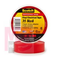 3M 35-Red-3/4x66FT Scotch(R) Vinyl Electrical Color Coding Tape 3/4 in x 66 ft (19 mm x 20.1 m) - Micro Parts & Supplies, Inc.