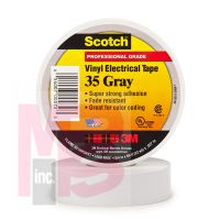 3M 35-Gray-3/4x66FT Scotch(R) Vinyl Electrical Color Coding Tape 3/4 in x 66 ft (19 mm x 20.1 m) - Micro Parts & Supplies, Inc.