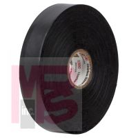 3M Scotch Linerless Rubber Splicing Tape 130C  2 in x 15 ft  Black  1 roll/carton  48 rolls/case  BULK (GE SPLY)