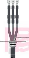 3M Cold Shrink QT-III Three Conductor Cable Termination Kit 7625-T-110-3-RJS  Tape  Wire and UniShield®  15 kV  1.18-1.52 in (30 0-38 6 mm) Cable Insul. O.D.  3 terminations/kit