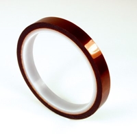 3M 92 Polyimide Film Electrical Tape  Amber  Silicone Adhesive  1 mil film 12 in x 36 yd logroll - Micro Parts & Supplies, Inc.