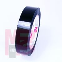 3M Polyester Film Electrical Tape 1350F-2  Black  24 in x 72 yds  3-in paper core  Log roll