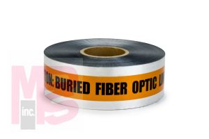 3M 407 Scotch(R) Detectable Buried Barricade Tape CAUTION BURIED FIBER OPTIC LINE BELOW  - Micro Parts & Supplies, Inc.