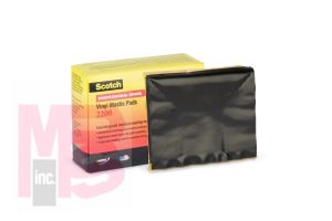 3M Scotch Vinyl Mastic Pad 2200  2-1/2 in x 4-1/2 in  Black  40 rolls/carton  200 rolls/case