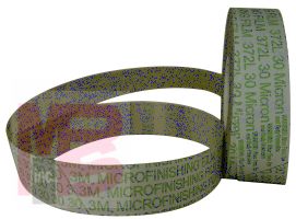 3M Microfinishing Film Belt 372L  1 in X 30 in Type 2  Violet  5MIL  80 Micron