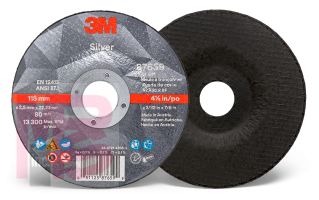 3M Silver Cut-Off Wheel 87659 T27 4.5 in x 3/32 in x 7/8 in 25 per inner 50 per case