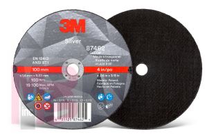 3M Silver Cut-Off Wheel 87462  T1 4 in x .060 in x 3/8 in 25 per inner 50 per case