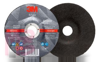 3M Silver Cut-Off Wheel 87468  T27 5 in x .045 in x 7/8 in 25 per inner 50 per case