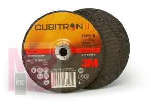 3M DCGW Cubitron II Depressed Center Grinding Wheel T27 Quick Change 78466-Q T27 4.5 in x 1/4 in x 7/8 IN 20 per case - Micro Parts & Supplies, Inc.