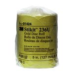 3M 236U Stikit Gold Disc Roll 1424 5 in P180A - Micro Parts &amp; Supplies, Inc.