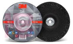 3M Silver Depressed Center Grinding Wheel 87448 T27 Quick Change 7 in x 1/4 in x 5/8-11 in ANSI 10 per inner 20 per case