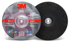 3M Silver Depressed Center Grinding Wheel 87449 T27 Quick Change 9 in x 1/4 in x 5/8-11 10 per inner 20 per case