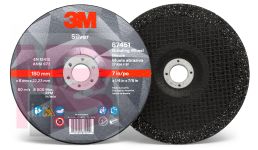 3M Silver Depressed Center Grinding Wheel 87450 T27 6 in x 1/4 in x 7/8 in 10 per inner 20 per case