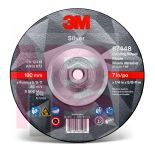 3M Silver Depressed Center Grinding Wheel 87451 T27 7 in x 1/4 in x 7/8 in 10 per inner 20 per case