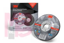 3M Silver Depressed Center Grinding Wheel 44538 T27 4.5 in x 1/4 in x 7/8 in Single Pack 10 per case