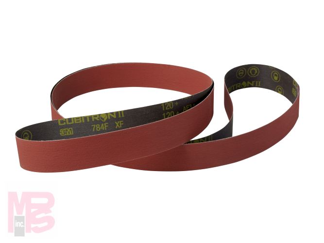 3M Cubitron II Cloth Belt 784F  51 in x 142 in  120+ XF-weight  Sine-Lok  2 per case