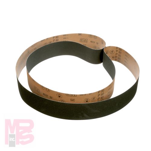 3M Cloth Belt 461F  4 in x 160 in  P320 XF-weight  Sine-Lok Precision Roll Grinding  50 per case