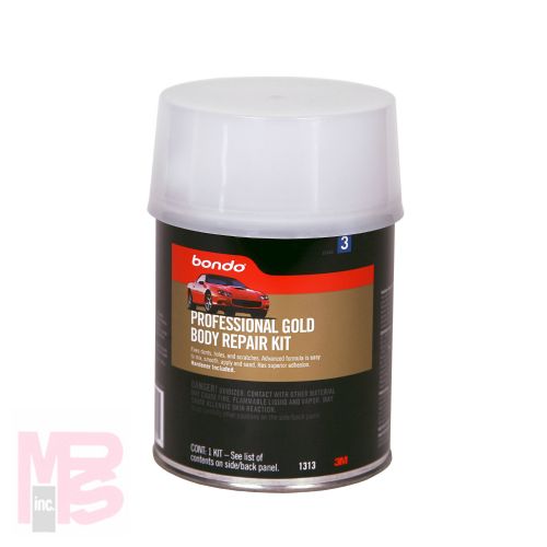 3M Bondo Professional Gold Body Repair Kit 1313  Quart  6 per case