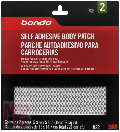 3M Bondo Self Adhesive Body Patch 00932