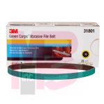 3M 31801 Green Corps Abrasive File Belt 1/2 in x 18 in (12.7 mm x 457.2 mm) - Micro Parts &amp; Supplies, Inc.