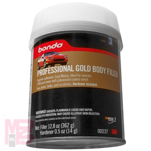 3M Bondo Professional Gold Filler 237  12.80 oz.  12 per case