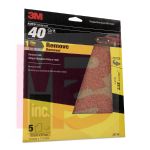 3M Sandpaper 32118  9 in x 11 in  40 Grit  5 sheets per pack  20 packs