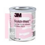 3M Scotch-Weld Low Odor Acrylic Adhesive 810 Black Part B  1 Gallon  4 per case