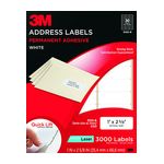 3M Address Labels 3100-B, 1 in x 2 5/8 in, 30/sheet, 100 sheets/pk