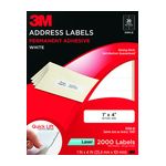 3M Address Labels 3100-D, 1 in x 4 in, 20/sheet, 100 sheets/pk