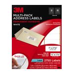 3M Address Labels 3100-MP, 1 in x 2 5/8 in &amp; 1/2 in x 1 3/4 in, Mailing Multi-Pack