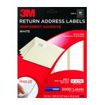 3M Address Labels 3200-R, 1/2 in x 1 3/4 in, 80/sheet, 25 sheets/pk