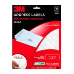 3M Address Labels 3400-B, 1 in x 2 5/8 in, 30/sheet, 25 sheets/pk