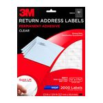 3M Address Labels 3400-R, 1/2 in x 1 3/4 in, 80/sheet, 25 sheets/pk