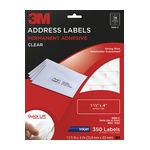 3M Address Labels 3500-C, 1 1/3 in x 4 in, 14/sheet, 25 sheets/pk