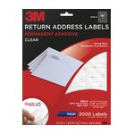 3M Address Labels 3500-R, 1/2 in x 1 3/4 in, 80/sheet, 25 sheets/pk