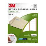 3M Address Labels 3700-R, 2/3 in x 1 3/4 in, 60/sheet, 25 sheets/pk