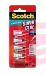 3M Scotch Super Glue Liquid AD114  4-Pack of single-use tubes .017 oz each