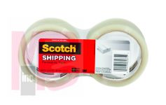 3M Scotch Lightweight Shipping Packaging Tape  3350-2 1.88 in x 54.6 yd (48 mm x 50 m) 2 pack